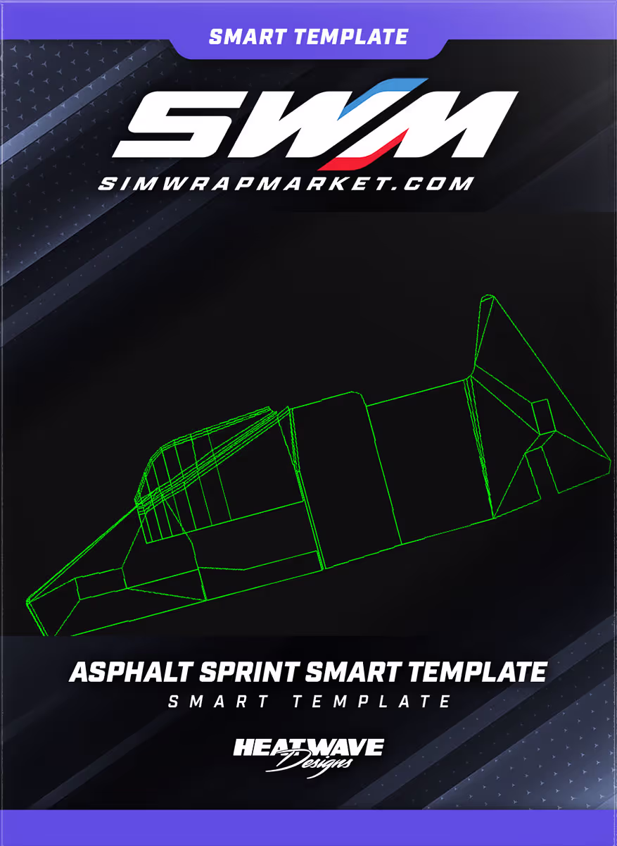 iRacing Asphalt Sprint Photoshop Smart Template