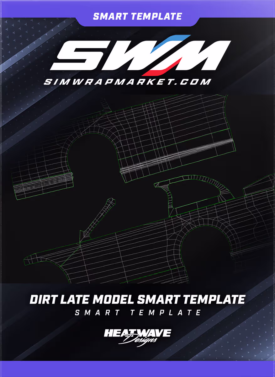 iRacing Dirt Late Model Photoshop Smart Template
