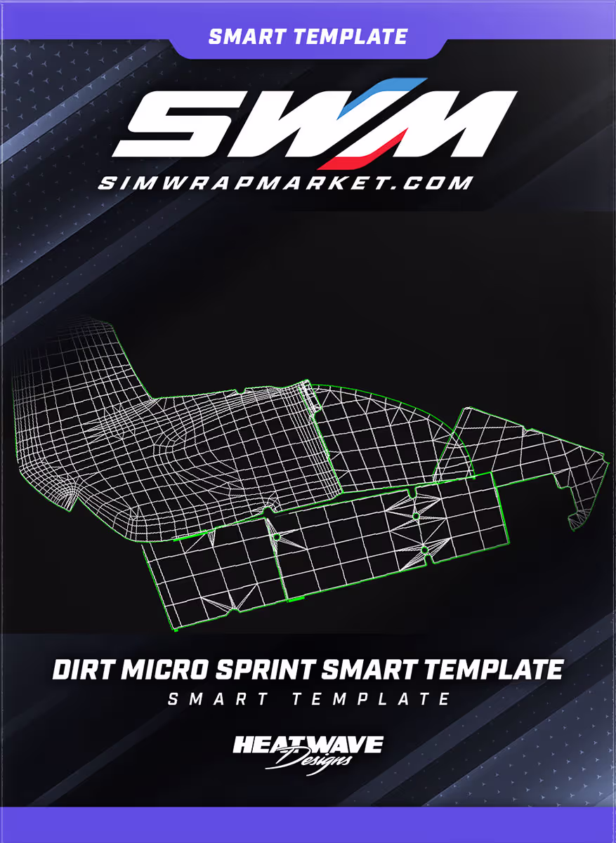 iRacing Dirt Micro Sprint Photoshop Smart Template