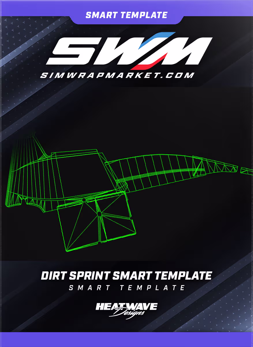iRacing Dirt Sprint Photoshop Smart Template