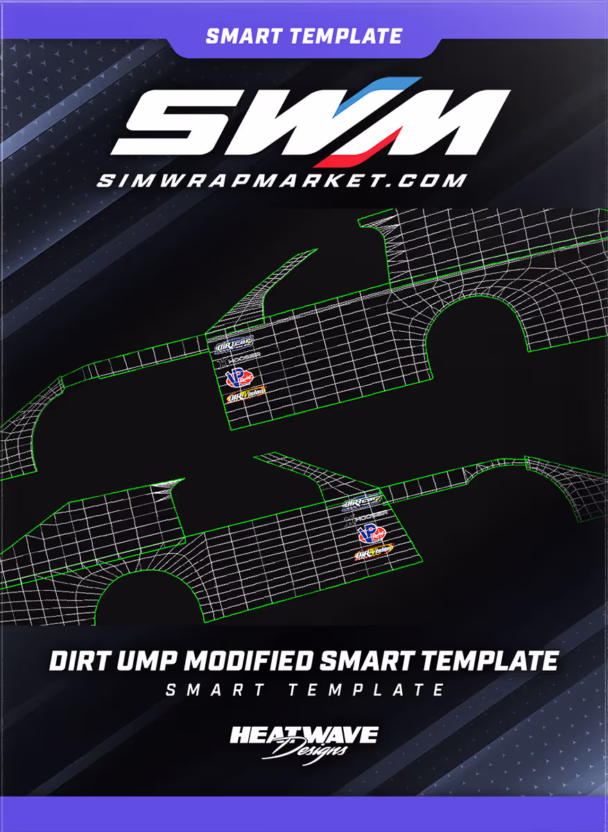 iRacing Dirt UMP Modified Photoshop Smart Template