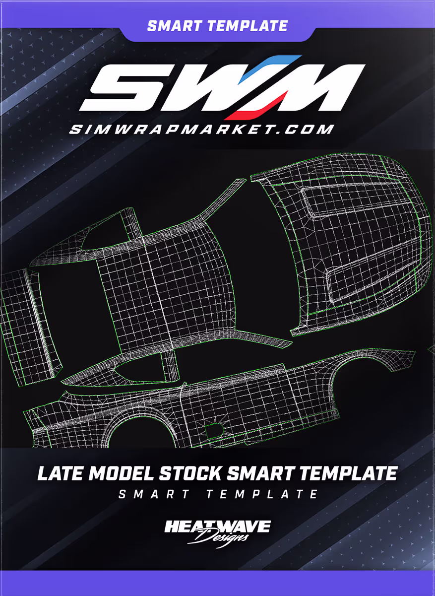iRacing Late Model Stock Photoshop Smart Template