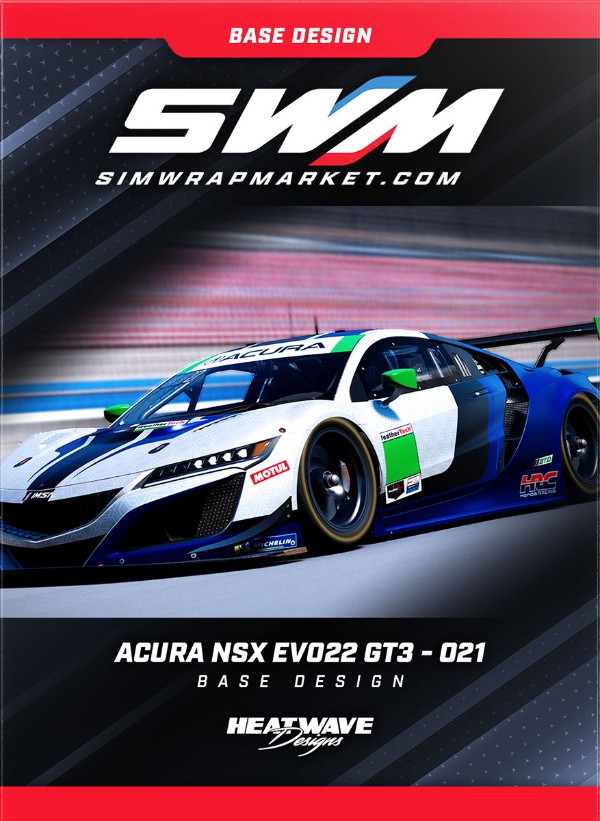 Acura NSX EVO22 GT3 - 021 | Sim Wrap Market
